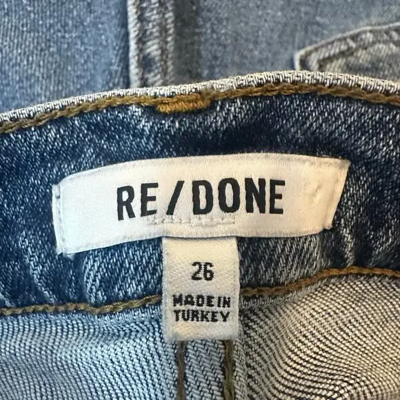 Re/Done 90s High Rise Ankle Crop in Mid 70s Color sz 26 - Picture 5 of 8